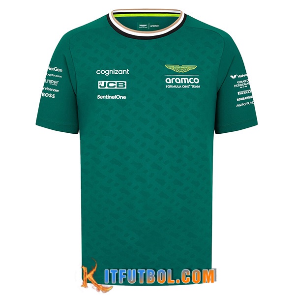 Camiseta de manga corta F1 Aston Martin Team Verde 2024