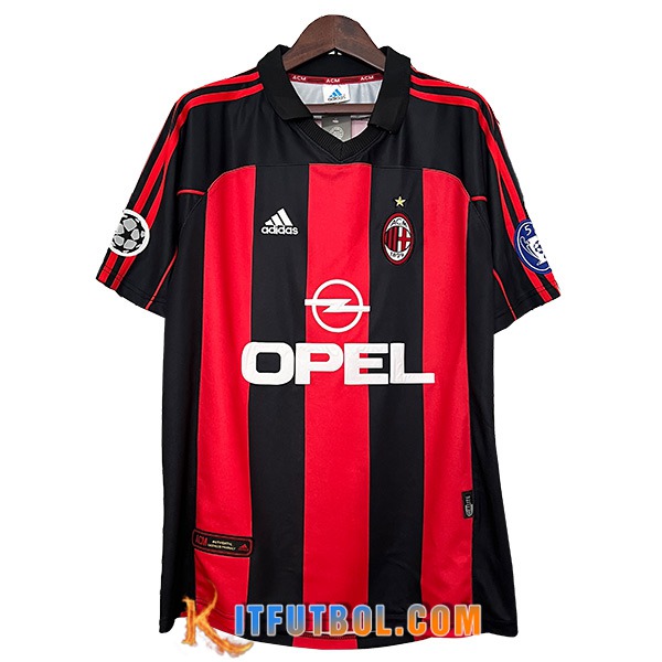 Camisetas De Futbol AC Milan Retro Primera 2000/2001