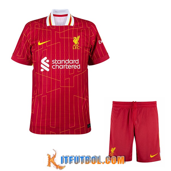 Camisetas Futbol FC Liverpool Primera + Cortos 2024/2025