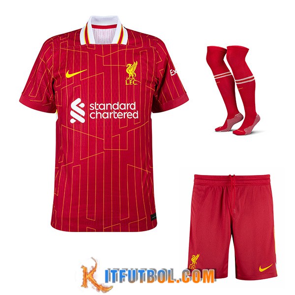 Camisetas Futbol FC Liverpool Primera (Cortos + Calcetines) 2024/2025