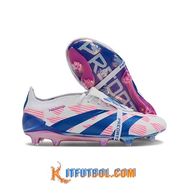 Adidas Botas De Fútbol Predator Elite Tongue FG Blanco/Azul/Rojo