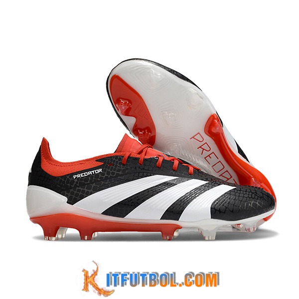 Adidas Botas De Fútbol Predator Elite FG Blanco/Negro/Rojo