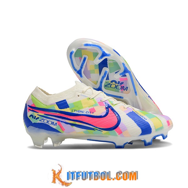 Nike Botas De Fútbol AIR Zoom Mercurial Vapor 15 Elite XXV FG SE Blanco/Azul/Rosa