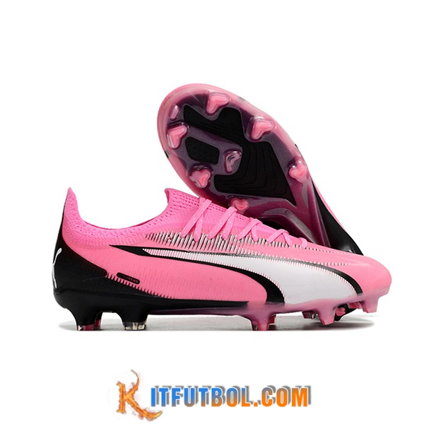 PUMA Botas De Fútbol Ultra Ultimate FG Rosa/Blanco/Negro