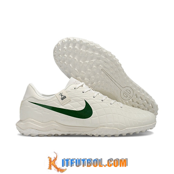 Nike Botas De Fútbol Tiempo Legend X Academy TF Blanco/Verde