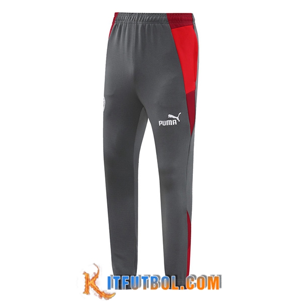 Pantalon Entrenamiento AC Milan Gris/Rojo 2024/2025