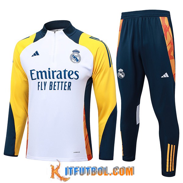 Chandal Equipos De Futbol Real Madrid Blanco/Amarillo/Azul 2024/2025