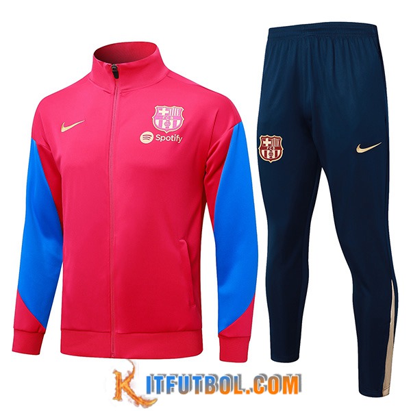 Chandal Equipos De Futbol Chaquetas FC Barcelona Rojo/Azul 2024/2025