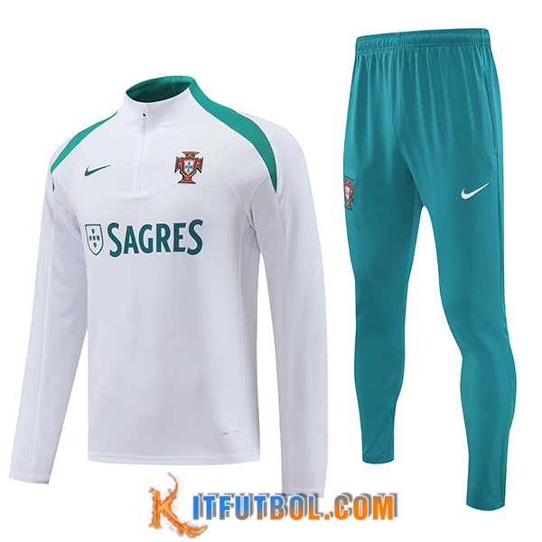 Chandal Equipos De Futbol Portugal Blanco/Verde 2024/2025