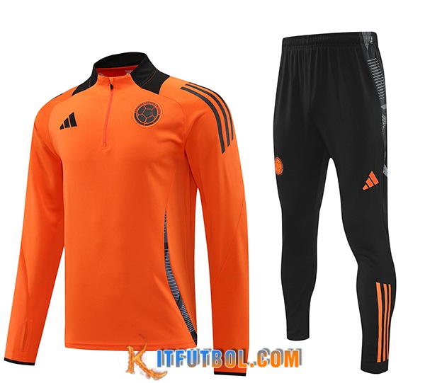Chandal Equipos De Futbol Colombia Naranja/Negro 2024/2025