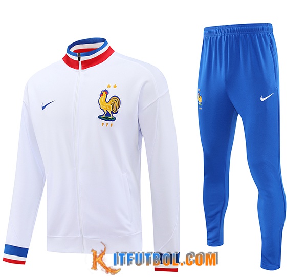 Chandal Equipos De Futbol Chaquetas Francia Blanco 2024/2025