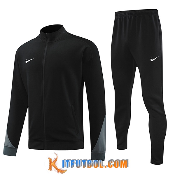 Chandal Equipos De Futbol Chaquetas Nike Negro/Gris 2024/2025