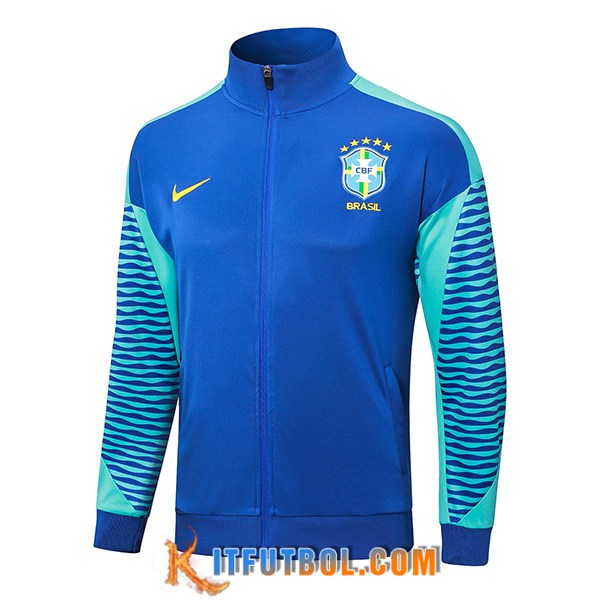 Chaquetas Futbol Brasil Azul/Verde 2024/2025