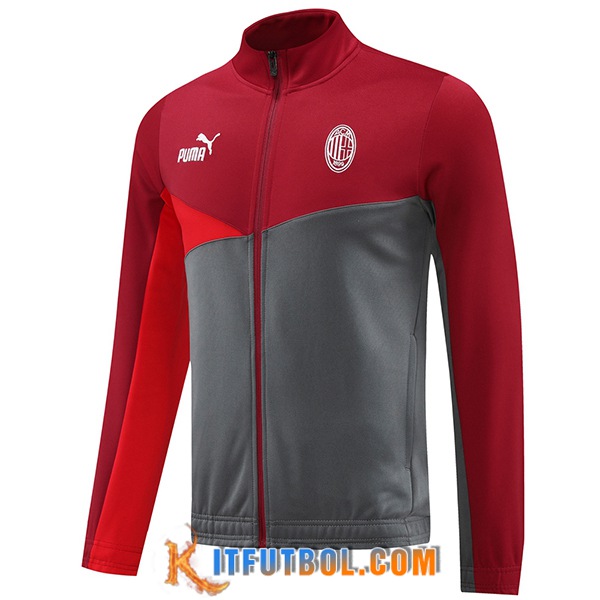 Chaquetas Futbol AC Milan Rojo/Gris 2024/2025