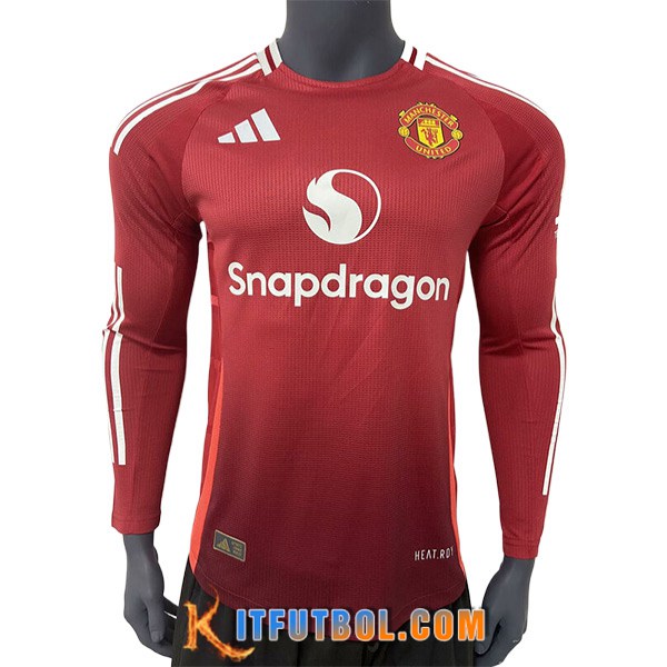 Camisetas De Futbol Manchester United Primera Manga Largas 2024/2025