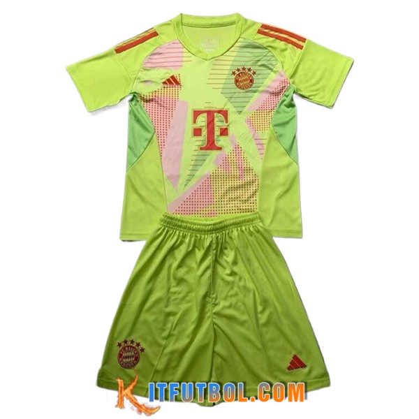 Camisetas De Futbol Bayern Munich Ninos Portero Verde 2024/2025