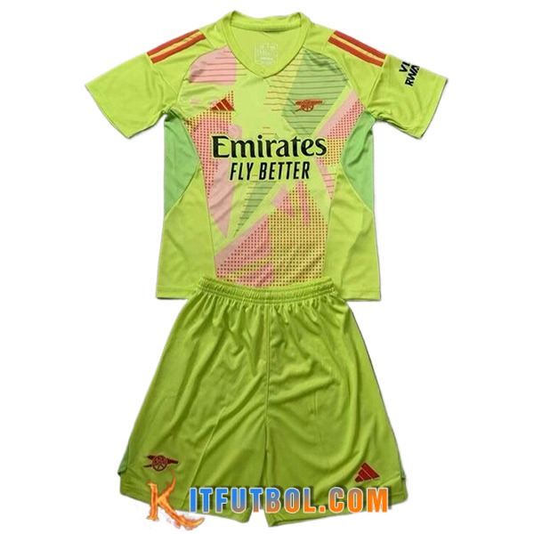Camisetas De Futbol Arsenal Ninos Portero Verde 2024/2025