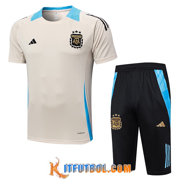 Camiseta Entrenamiento Argentina Beige/Azul 2024/2025
