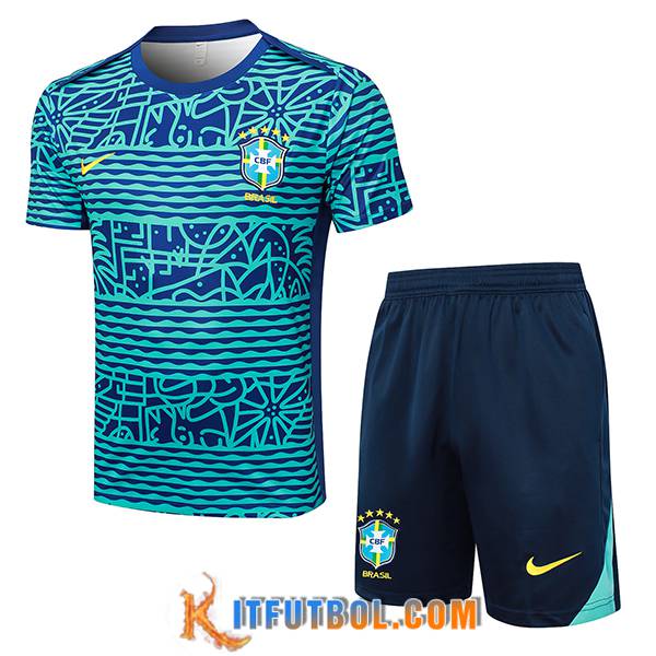 Camiseta Entrenamiento Brasil Azul/Verde 2024/2025 -02