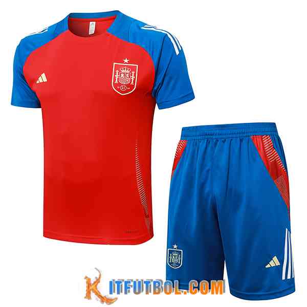Camiseta Entrenamiento España Rojo/Azul 2024/2025 -02