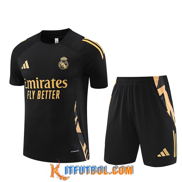 Camiseta Entrenamiento Real Madrid Negro/Amarillo 2024/2025