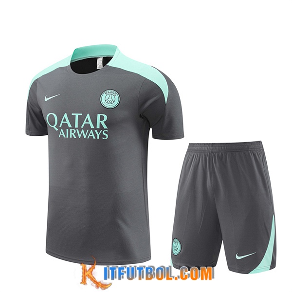 Camiseta Entrenamiento PSG Gris/Verde 2024/2025