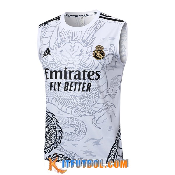 Chalecos De Futbol Real Madrid Blanco/Gris/Negro 2024/2025