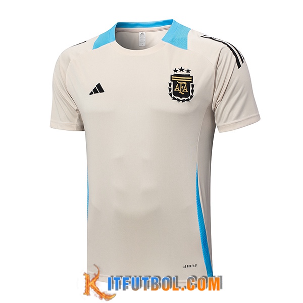 Camiseta Entrenamiento Argentina Beige/Azul 2024/2025