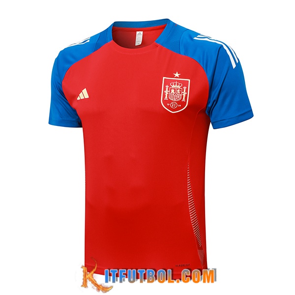 Camiseta Entrenamiento España Rojo/Azul 2024/2025