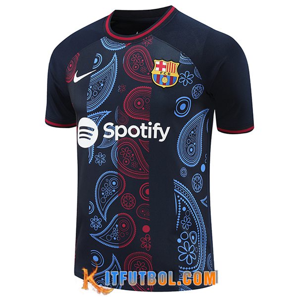 Camiseta Entrenamiento FC Barcelona Negro/Rojo/Azul 2024/2025