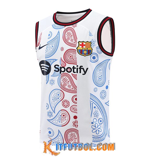 Chalecos De Futbol FC Barcelona Blanco/Rojo/Azul 2024/2025