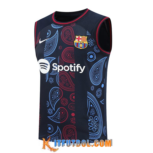 Chalecos De Futbol FC Barcelona Negro/Rojo/Azul 2024/2025 -02