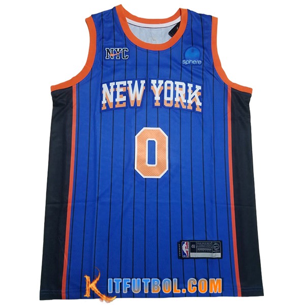 Camisetas New York Knicks (DIVINCENZO #0) 2024/25 Azul/Naranja