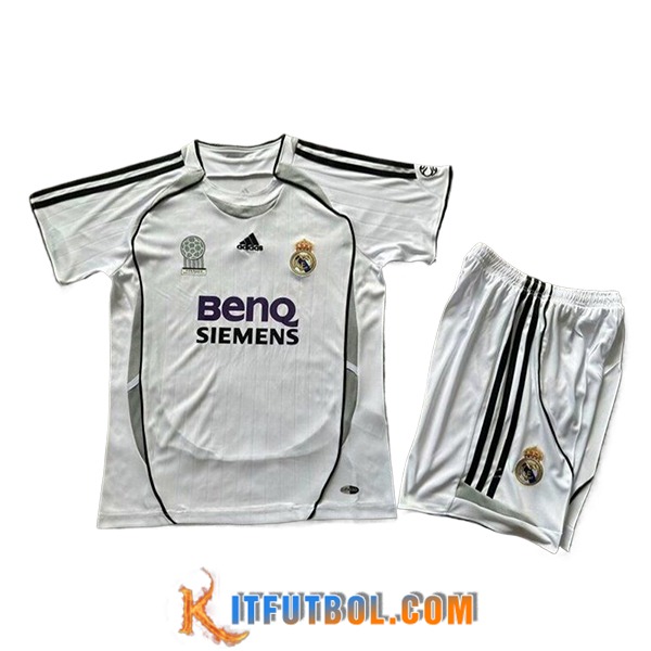 Camisetas De Futbol Real Madrid Retro Ninos Primera 2006/2007