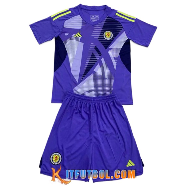 Camisetas De Futbol Escocia Ninos Portero Violeta UEFA Euro 2024