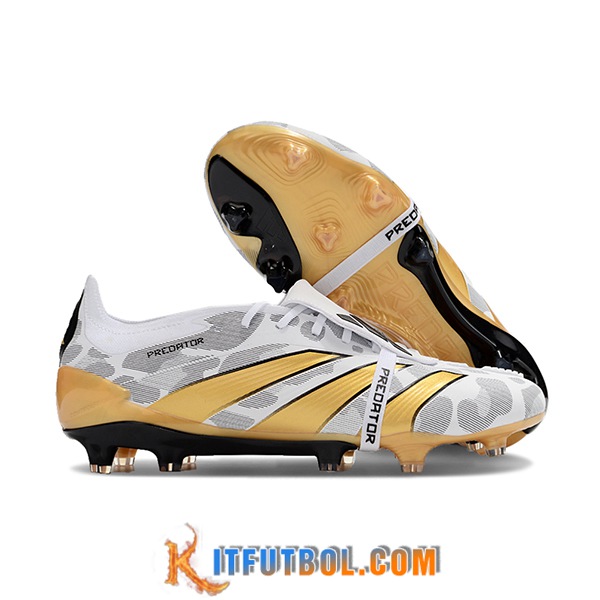Adidas Botas De Fútbol Predator Elite Tongue FG Amarillo/Blanco/Gris