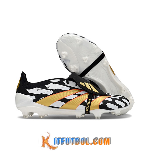 Adidas Botas De Fútbol Predator Elite Tongue FG Negro/Blanco/Amarillo