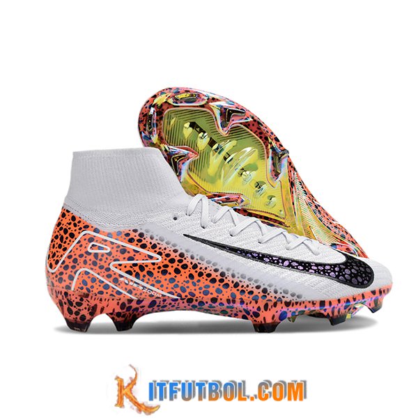 Nike Botas De Fútbol Air Zoom Mercurial Superfly IIX Elite FG Blanco/Negro/Naranja