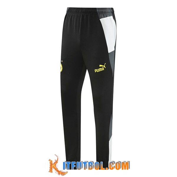 Pantalon Entrenamiento Dortmund Negro/Gris/Blanco/Amarillo 2024/2025