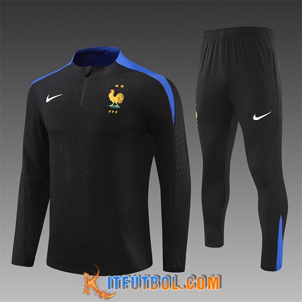 Chandal Equipos De Futbol Francia Ninos Negro/Azul 2024/2025