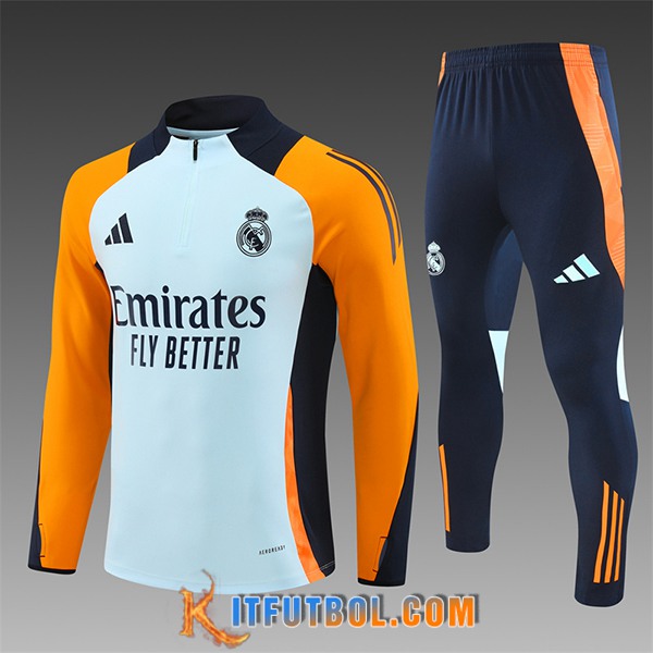 Chandal Equipos De Futbol Real Madrid Ninos Azul/Negro/Naranja 2024/2025
