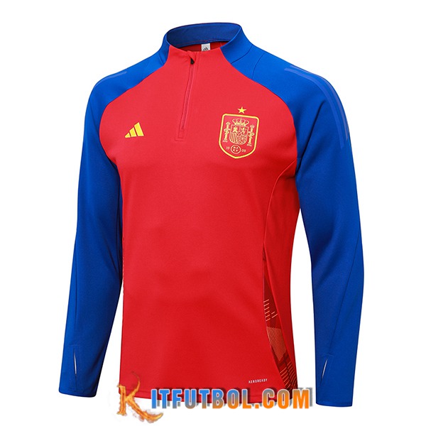 Sudadera De Entrenamiento España Rojo/Azul 2024/2025