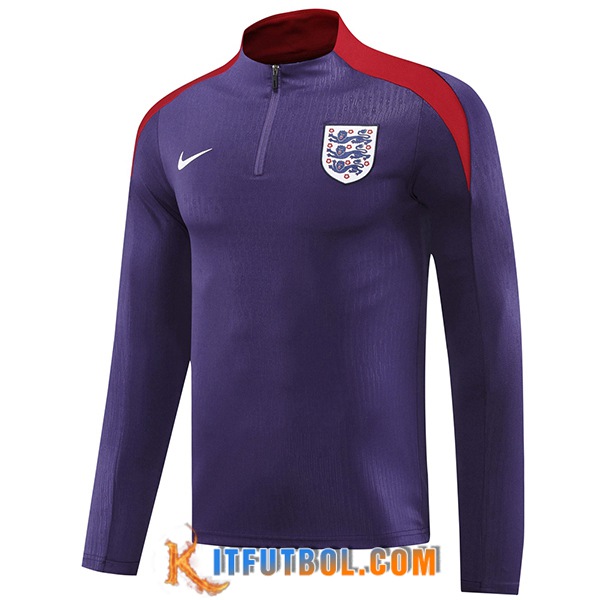 Sudadera De Entrenamiento Inglaterra Violeta/Rojo 2024/2025