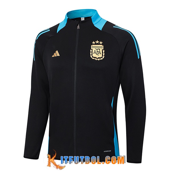 Chaquetas Futbol Argentina Negro/Azul 2024/2025 -02