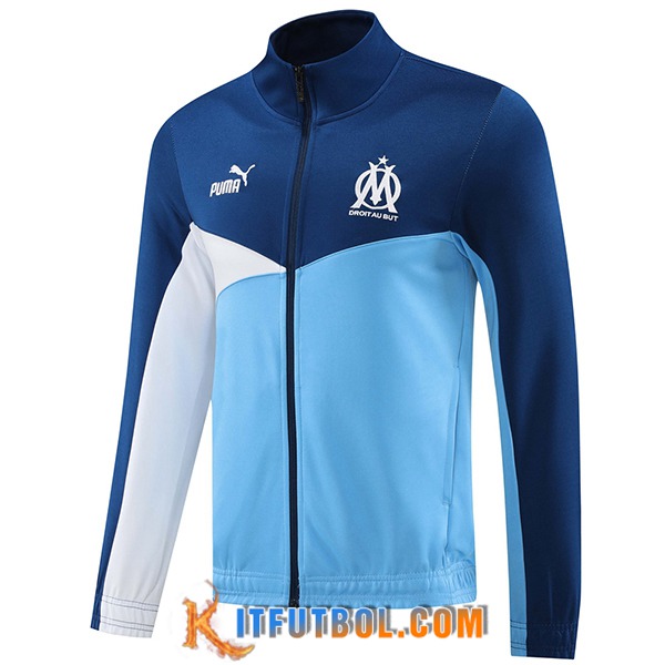 Chaquetas Futbol Marsella Azul/Blanco 2024/2025