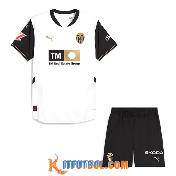 Nueva Camisetas De Futbol Valencia CF Ninos Primera 2024/2025