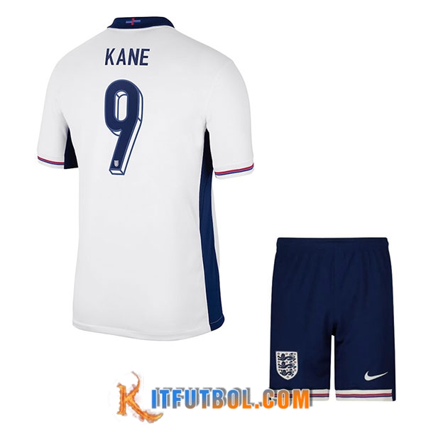 Camisetas De Futbol Inglaterra (KANE #9) Ninos Primera UEFA Euro 2024