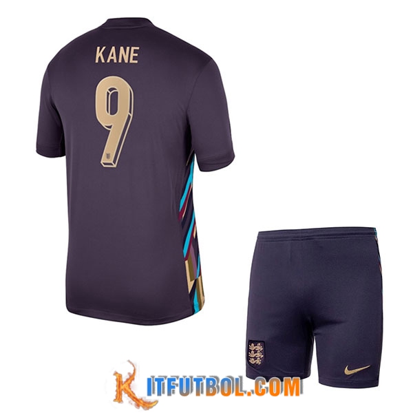 Camisetas De Futbol Inglaterra (KANE #9) Ninos Segunda UEFA Euro 2024