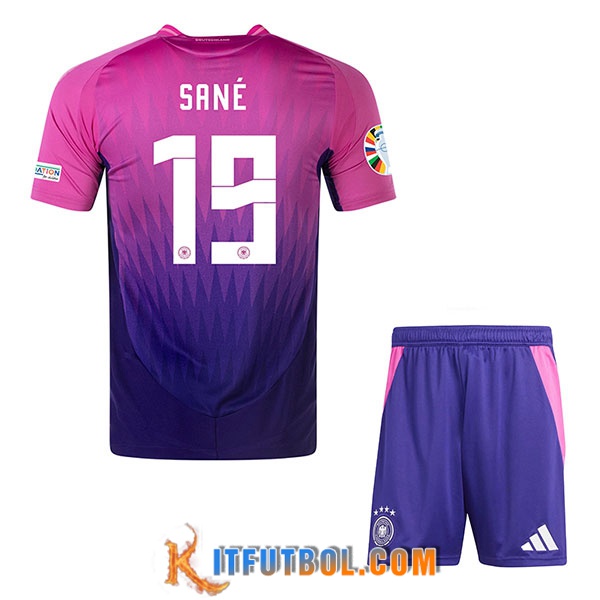 Camisetas De Futbol Alemania (SANE #19) Ninos Segunda UEFA Euro 2024