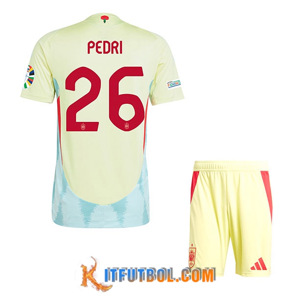 Camisetas De Futbol España (PEDRI #26) Ninos Segunda UEFA Euro 2024